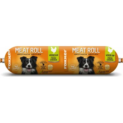 Fokker Meat Roll Kip en Zalm Hond 800 gram