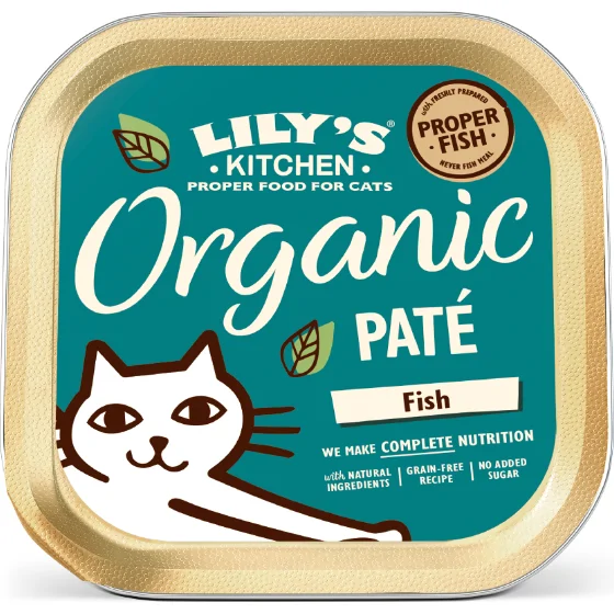 Lily's Kitchen Organic Paté met Vis natvoer kat 19 x 85 gram