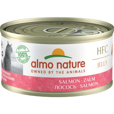 Almo Nature HFC Jelly zalm natvoer kat (70 g) 12 x 70 g