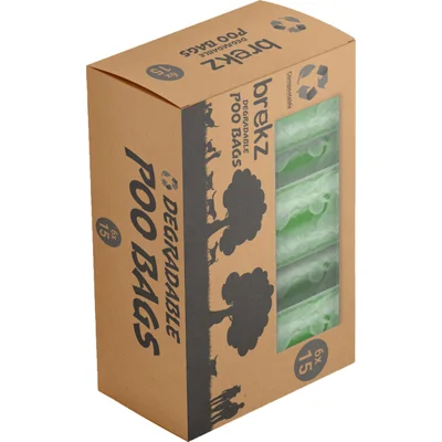 Brekz biologisch afbreekbare poepzakjes (6x15 stuks) 1 verpakking