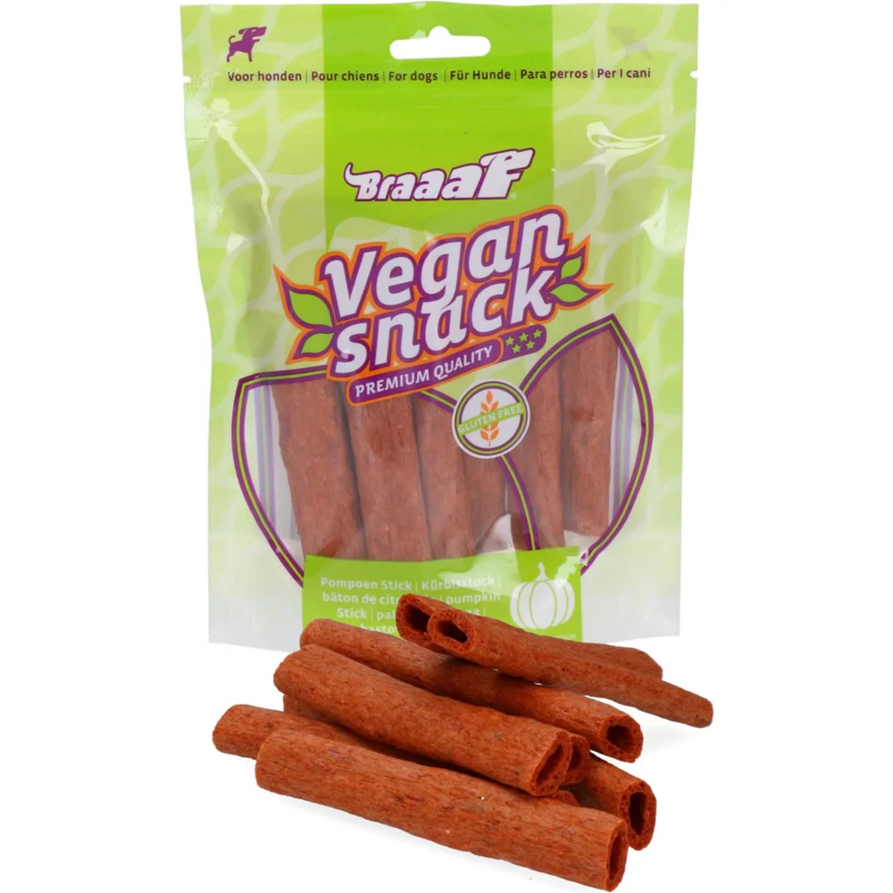 Braaaf Sticks Hondensnack Pompoen 12 cm 80 gr