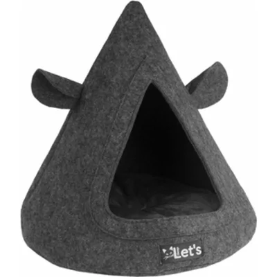 Let's Sleep Pet Cave TeePee Antraciet 50 x 45 cm