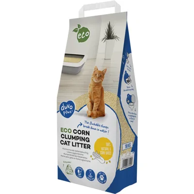 Duvo+ Eco maïs klontvormende kattenbakvulling - 10kg / 16,37L