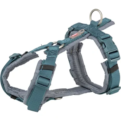 Trixie Premium Trekking Hondentuig - petrol/grafiet - S–M