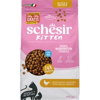 8x Schesir Monoproteïne Promo Kattenvoer Kitten Droog Kip 400 gr
