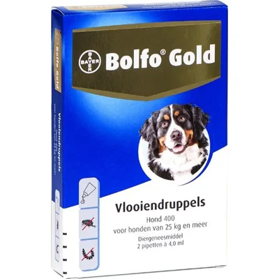 Bolfo Gold Hond 400 - 2 Pipetten