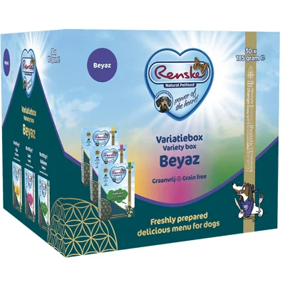 Renske variatiebox Beyaz graanvrij 30x185gram hondenvoer