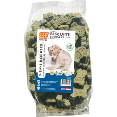 BF Petfood 3 in 1 Biscuits hondenkoekjes look & kruid 2 x 500 g