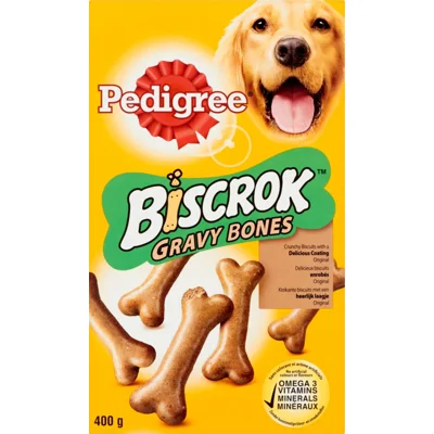 Pedigree Biscrok Gravy Bones hondensnack 3 x 400 g