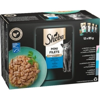 Sheba Mini Filets Vis Selectie in saus natvoer kat (zakjes 85 g) 12 x 85 g product name