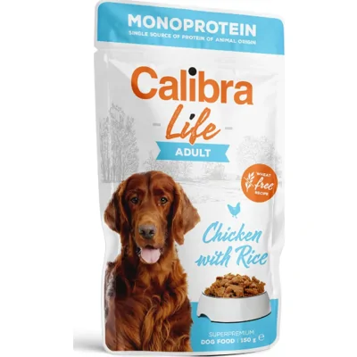 Calibra Life Dog Adult Monoprotein Kip maaltijdzakjes hond 10 x 150 gram