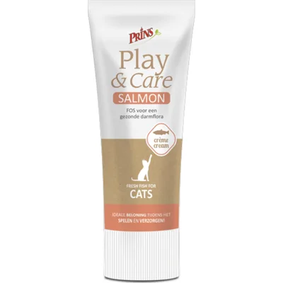 6x Prins Play&Care Kattensnacks Zalm 75 gr
