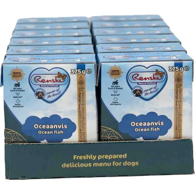 12x Renske Vers Tetra Hondenvoer Nat Oceaanvis 375 gr