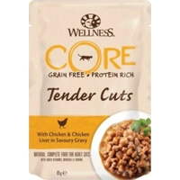 48x Wellness Core Kattenvoer Tender Cuts Kip - Kippenlever 85 gr product name