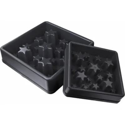 Eat Slow Live Longer Anti-schrok Voerbak Vierkant Grijs 20,5 cm