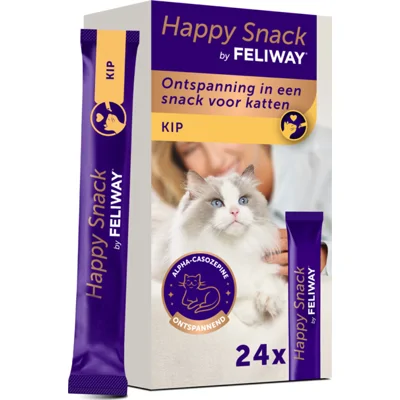 Feliway Happy Kattensnack Kip 24 x 15 gr