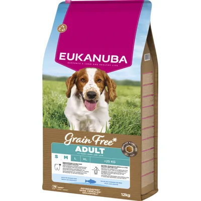 Eukanuba Hondenvoer Droog Grain Free Small/Medium Oceaanvis Adult 12 kg