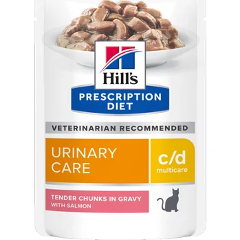 Hill's c/d Multicare Feline - Zalm - 48 x 85 g maaltijdzakjes