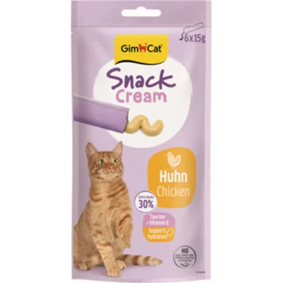 8x GimCat Kattensnack Cream Kip 6 x 15 gr