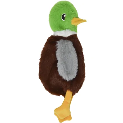 Jack & Vanilla Flatties eend pluchen hondenspeelgoed M
