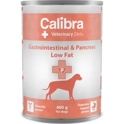 Calibra Dog Veterinary Diets - Gastrointestinal & Pancreas Low Fat - Natvoer - 12 x 400 g