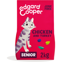 Edgard & Cooper graanvrij kip en kalkoen senior kattenvoer 2kg