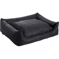 MaxxNobel Orthopedische Sofa lederlook/teddy Zwart/Antraciet hondenmand 80 x 60 cm product name