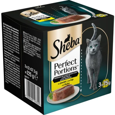 Sheba Perfect Portions luxe paté met kip natvoer kat 2 doosjes