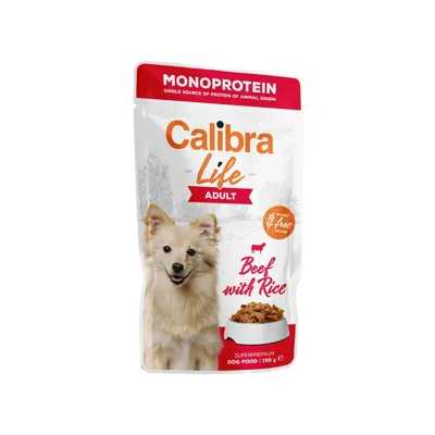 Calibra Life Dog Adult Monoprotein Rund maaltijdzakjes hond 10 x 150 gram