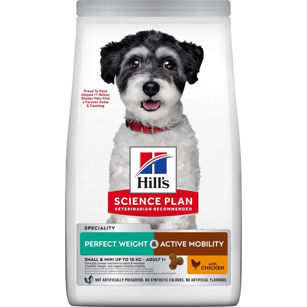 Hill's Adult Small&Mini Perfect Weight & Active Mobility met kip hondenvoer 1,5 kg