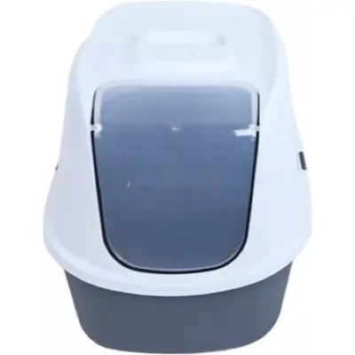Moderna kattentoilet Just Eazy van gerecycled plastic grijs/wit Per stuk