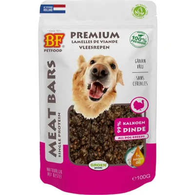 12x BF Petfood Meat Bars Kalkoen 100 gr