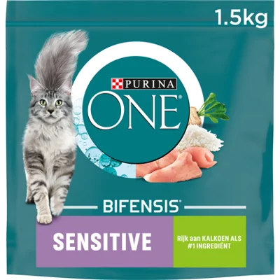 Purina ONE Sensitive - Kalkoen/Rijst - 1.5 kg