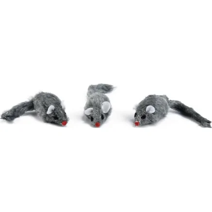 Beeztees Pluche Knuffelmuisjes - 3 stuks