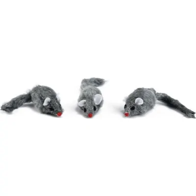 Beeztees Pluche Knuffelmuisjes - 3 stuks
