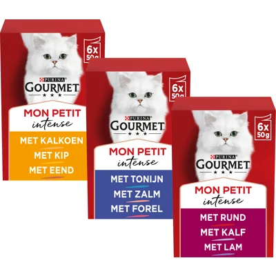Gourmet Mon Petit - Maaltijdzakje - Tonijn, Zalm en Forel - 12 x 50