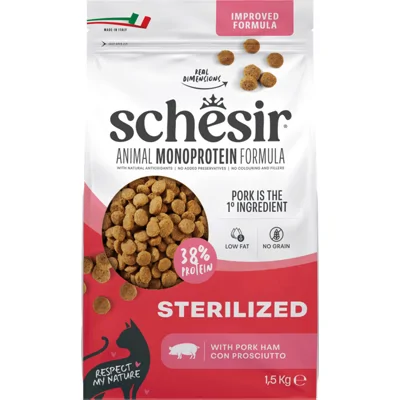 Schesir Monoproteïne Promo Kattenvoer Droog Sterilized Ham 400 gr