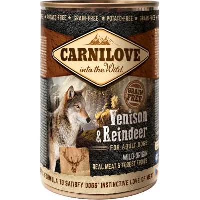 Carnilove hert met rendier natvoer hond (blik) 1 tray (6 x 400 g)