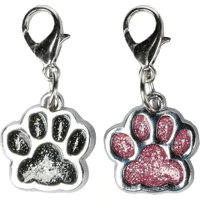 Flamingo Medaillon Poot Tassu - Roze & Zwart - S - 2 stuks