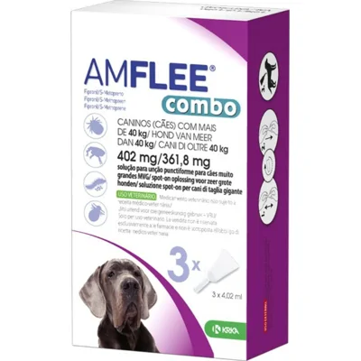 Amflee Combo 402mg spot-on hond XL (40+ kg) 3 pip.