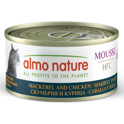 Almo Nature HFC Mousse makreel met kip natvoer kat (70 g) 24 x 70 g