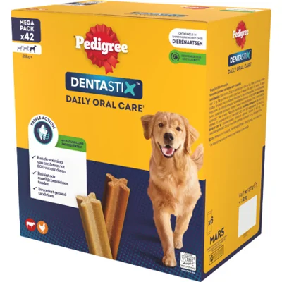 Pedigree Dentastix Large hondensnack vanaf 25 kg 2 x 42 stuks