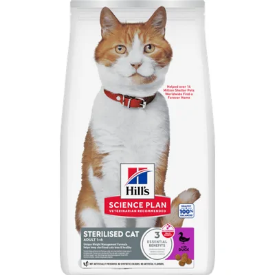 Hill's Adult Sterilised Cat met eend kattenvoer 10 kg