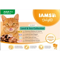 2x IAMS Delights Land - Sea 12 x 85 gr
