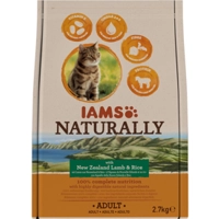 3x IAMS Naturally Kat Adult New Sealand Lam&Rijst 2,7 kg