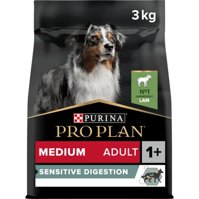 4x Pro Plan Adult Medium Sensitive Digestion Lam 3 kg