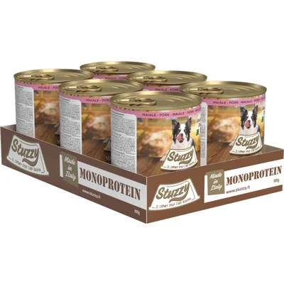 6x Stuzzy Hondenvoer Monoprotein Varken 800 gr
