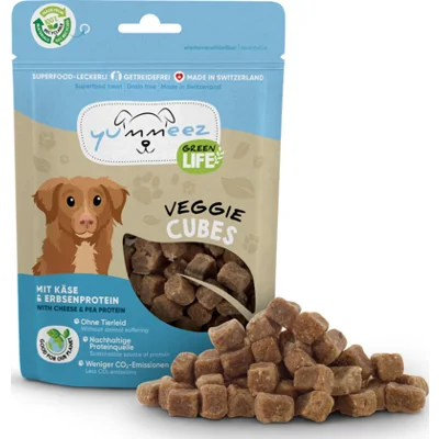 8x Yummeez Green Life Cubes Hondensnack Veggie 100 gr