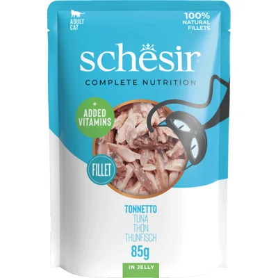 Schesir Kattenvoer Pouch Tonijn in Gelei 85 gr