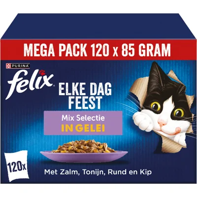Felix Elke Dag Feest mix selectie in gelei 120 x 85 gram
